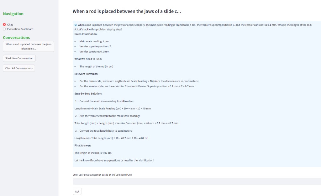 Physics Local Chatbot screenshot
